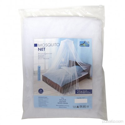 Just Relax Elegant Mosquito Net Bed Canopy Set, White, Twin-Full